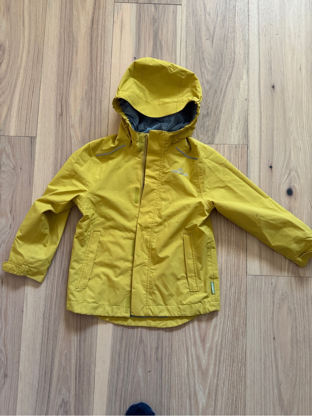 Kathmandu Kids Yellow Hooded Rain Jacket
